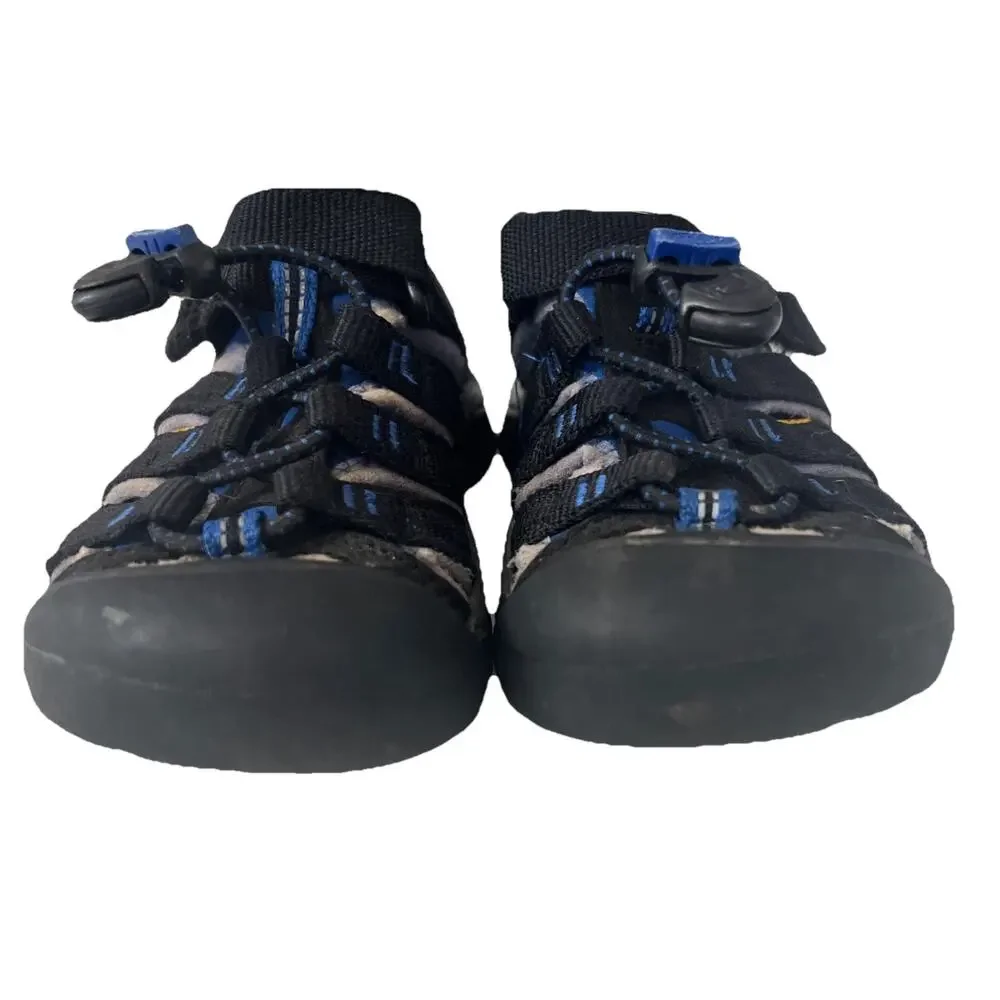 Keen Newport H2 Youth Size 9 Black Blue Hiking Waterproof Strap Water Sandals